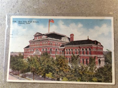 East Side High School Denver Colorado Vintage Postcard Colorado