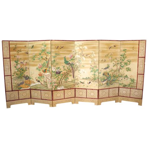 Antique Gracie Chinese Wallpaper Screen At 1stdibs