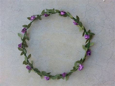 Purple Flowers Boho Hippie Flower Crown By