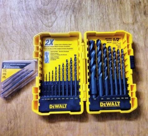 Dewalt Dw1177 Black Oxide Metal Drill Bit Set 20 Piece For Sale