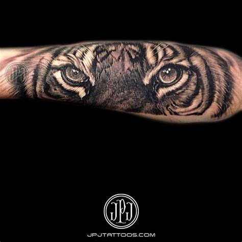 Forearm Tiger Eyes Tattoo Stencil Tattoo Design Kulturaupice