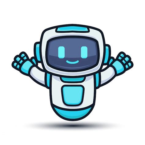 Ilustración De Diseño De Mascota Robot Futurista Tecnología Linda