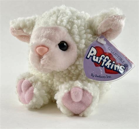 Vintage Copyright 1994 Mjc Swibco Puffkins Priscilla The Pink Faced Lamb Limited Edition Easter