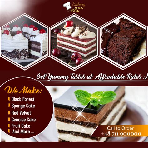 bakery cake shop flyer poster template postermywall