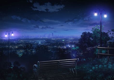 Anime Night City Hd Wallpapers Wallpaper Cave