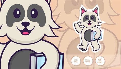 Hand Drawn Illustration Of Cute Dog Cartoon Character Concept