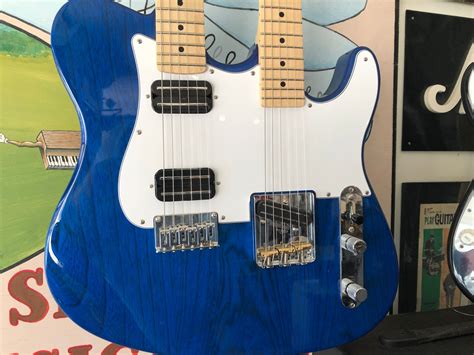 Warmoth Doubleneck Blue Guitars Electric Solid Body RetroMusic