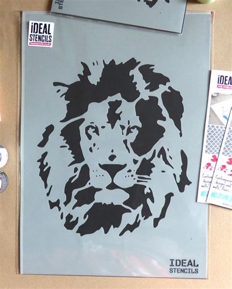 Lion Face Stencil Home Decor Painting Stencils Art Craft Etsy