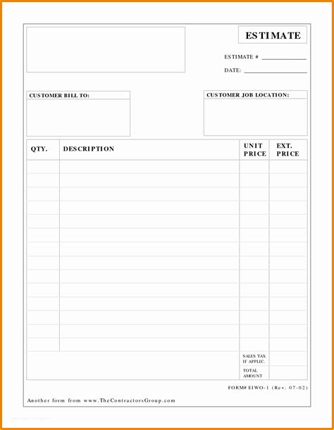 Free Work Estimate Template Of Microsoft Word Quote Template