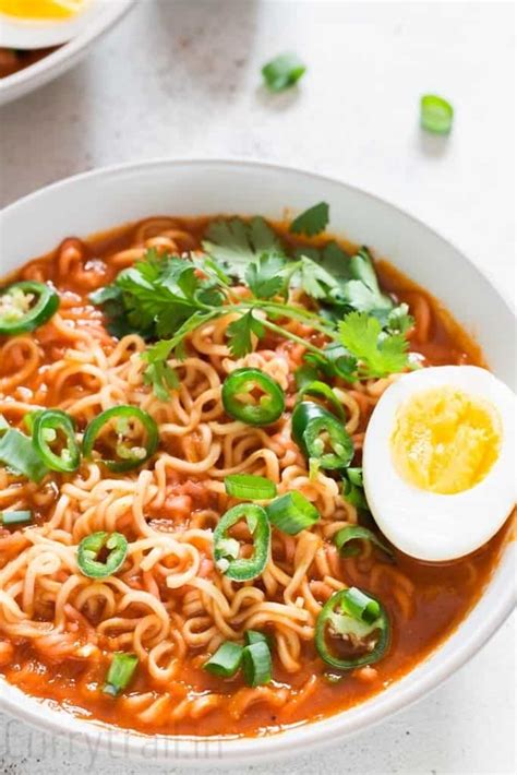 Sriracha Spicy Ramen Noodles Soupwith Recipe Video Currytrail