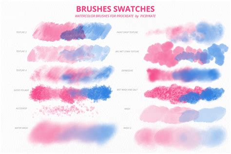 Free watercolor brushes for procreate. 50 Procreate Watercolor Brushes - Design Cuts