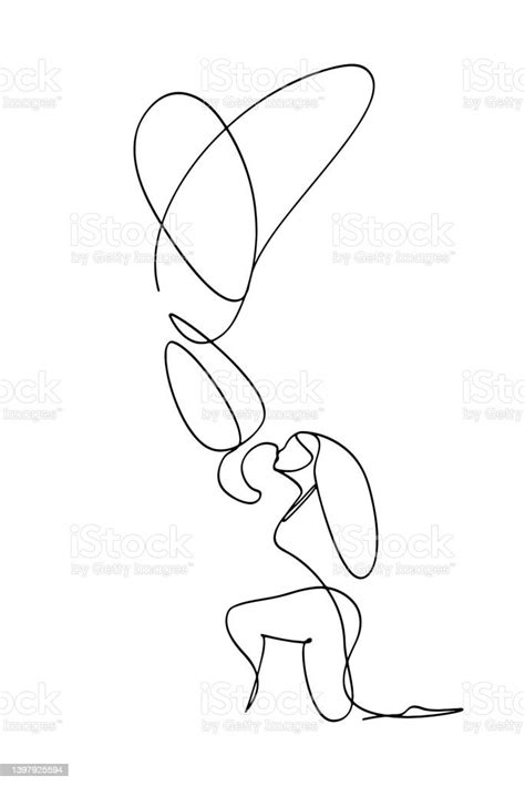 Ebhua Wedding Dressa Couple In Love In Continuous Line Art Drawing