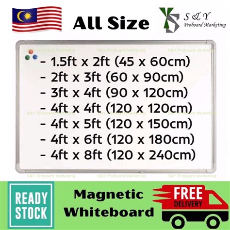 White Board Size 2x3 3x4 4x4 4x5 4x6 4x8 Magnetic Whiteboard 15x2ft