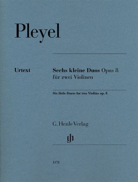 Pleyel 6 Little Duets For 2 Violins Op 8 Ficks Music