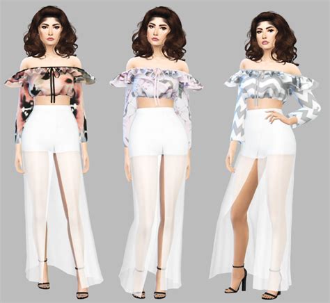 15 Prettiest Off Shoulder Tops Cc For Sims 4 2023