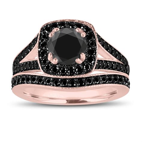 Https://tommynaija.com/wedding/black Diamond Engagement And Wedding Ring Sets