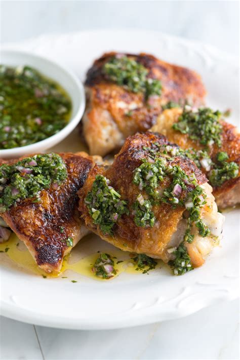 4 bake 15 to 20 minutes more or until chicken is no longer pink (170°f for breasts; Recipes - Entrees - Chimichurri Chicken Thighs - Salado ...