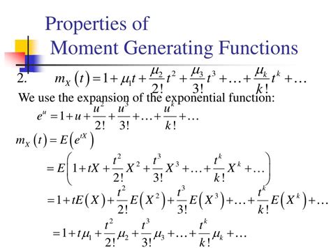 Ppt Moment Generating Functions Powerpoint Presentation Free