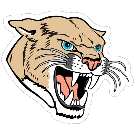 Cougar Head Mascot Sticker