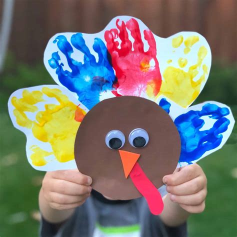 Easy Handprint Turkey Craft For Toddlers Toddler Approved