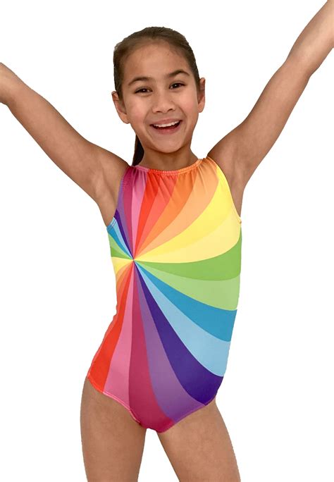Girls Rainbow Gymnastics Leotard Girls Gymnastics Leotards Kids