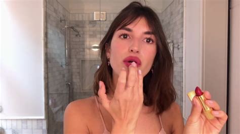 Watch Beauty Secrets Jeanne Damas Does French Girl Red Lipstick—and A 5 Second Easy Bang Trim