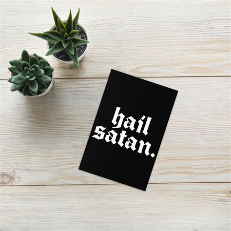 Hail Satan Greeting Card The Global Order Of Satan