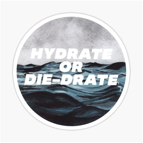 Hydrate Or Diedrate Hydrate Hydration Drink Water Sticker For Sale