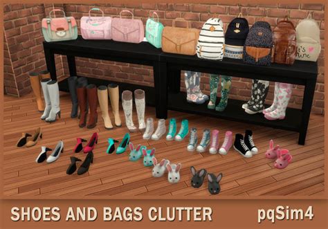 Shoes And Bags Clutter At Pqsims4 The Sims 4 Catalog