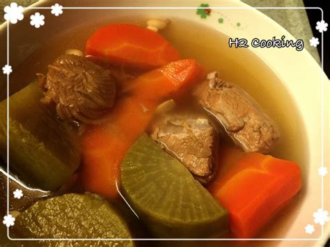 青紅蘿蔔瘦肉湯食譜、做法 H2cooking的cook1cook食譜分享