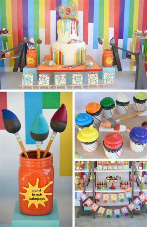 Art Party Collection Birthday Party Ideas For Kids Art Themed Party