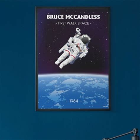 Achat Affiche Bruce Mccandless First Space Walk Ever En Gros