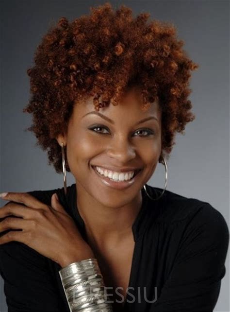 African American Curly Synthetic Hair Capless Short Wigs For Black Women Short Natural Hair
