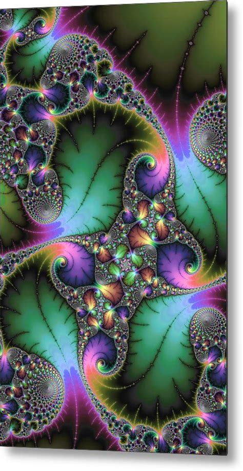 Abstract Fractal Art With Jewel Colors Metal Print By Matthias Hauser