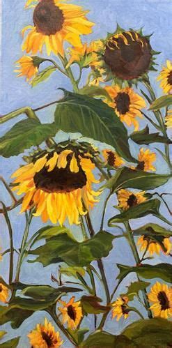 Daily Paintworks Dance Of The Sunflowers Original Fine Art For
