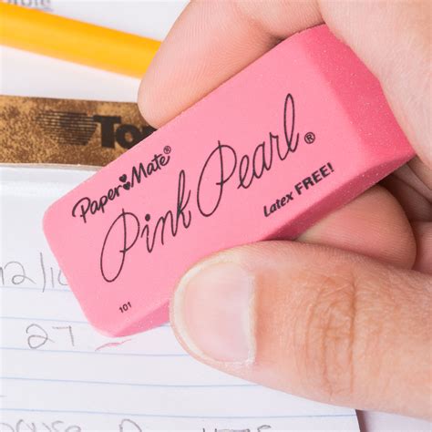 Paper Mate 70521 Large Pink Pearl Eraser 12pack