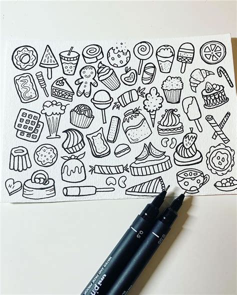 Food Doodle Ideas For Your Bullet Journal Bullet Journal Themes