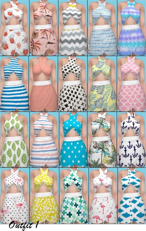 Annett`s Sims 4 Welt Island Living Outfits Recolors • Sims 4 Downloads