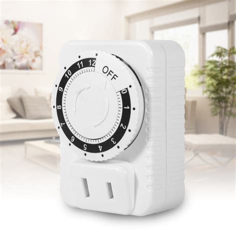 Eecoo Electric Timer Socket1pc 12 Hour Electrical Mechanical Time Wall