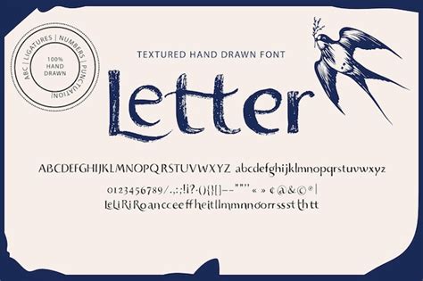 Premium Vector Handwritten Vector Font