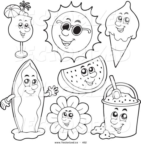 Cut and paste the seasons coloring page. coloring pages of summer-season - Free Printables