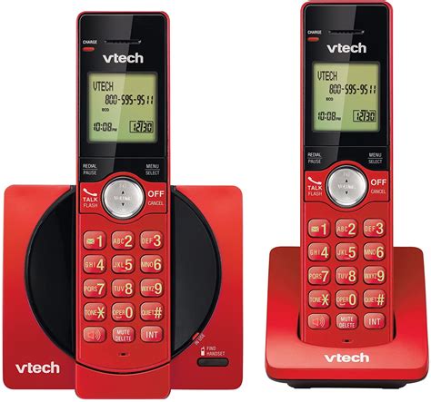 vtech dect 6 0 dual handset cordless phones with cid backlit keypads and screens full duplex