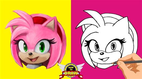 How To Draw Amy Rose From Sonic The Hedgehog Step By Step Tutorial