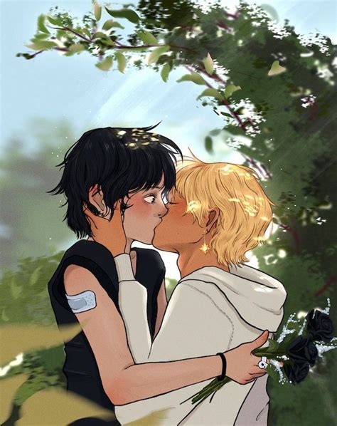 Solangelo Kiss Fine Art Print The Heroes Of Olympus Illustration Print Nico Di Angelo And Will