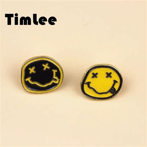 Buy Timlee X009 Cartoon Cute Smile Face Metal Brooch Pins Button Pins Girl T