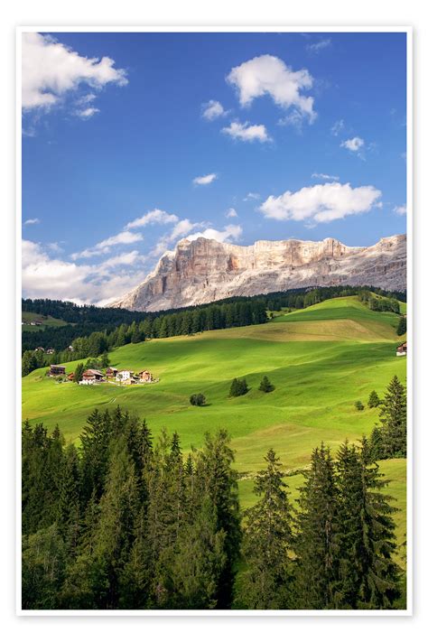 Wandbild „grünes Tal In Südtirol Von Matteo Colombo Posterloungede