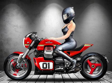 Moto Guzzi Girl By Obiboi On Deviantart Moto Guzzi Moto Motorcycle