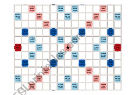 Printable Scrabble Board Esl Worksheet By Mookie Scrabble Board