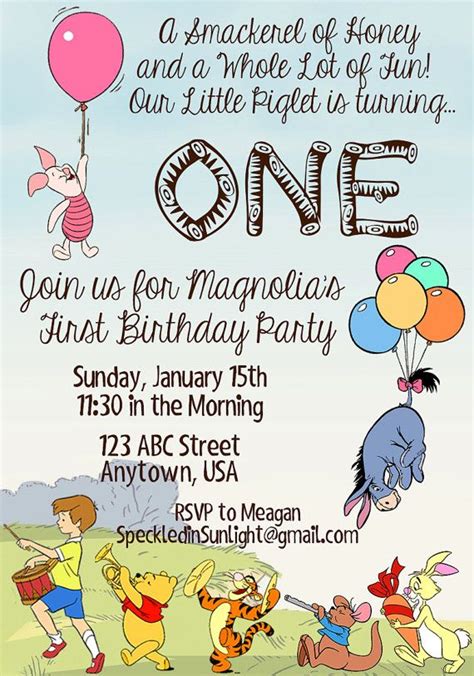 Check spelling or type a new query. Winnie the Pooh Piglet Birthday Invitation | Piglet ...