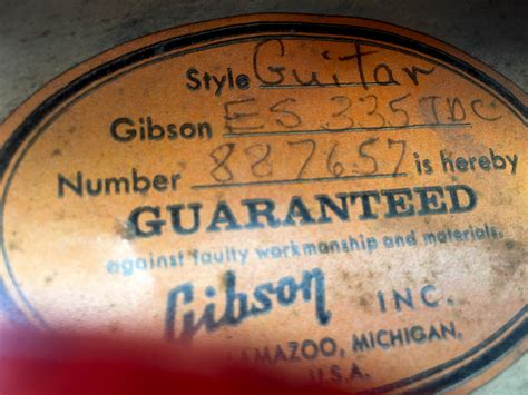 1969 Gibson Es 335tdc Last Of The Late 60s Orange Label Period Ebay